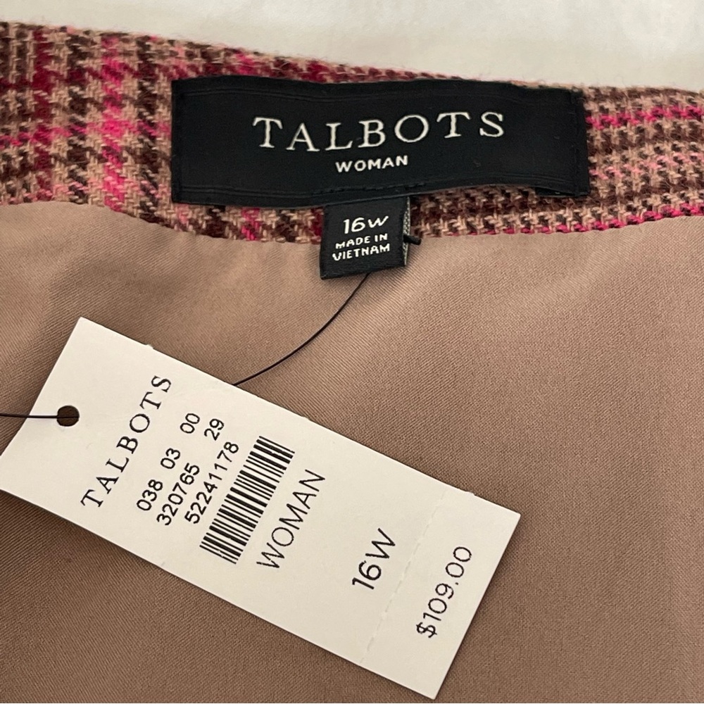 TALBOTS Glen Plaid Wool-Blend Pencil Skirt‎ - Picture 7 of 12